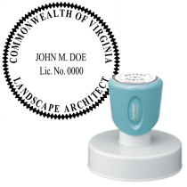 Pre-Inked Virginia Landscape Architect Xstamper