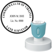 Pre-Inked Virginia Land Surveyor Xstamper
