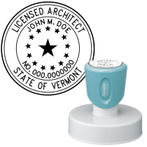 Pre-Inked Vermont Licensed Architect Xstamper