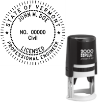 ​Self-Inking Vermont Licensed Professional Engineer R-40