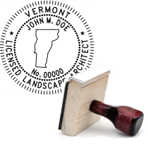 Wooden Vermont Licensed
Landscape Architect Stamp