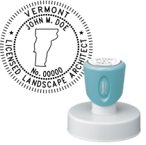 Pre-Inked Vermont Licensed Landscape Architect Xstamper
