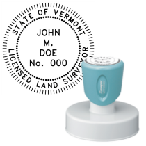 Pre-Inked Vermont Licensed Land Surveyor Xstamper