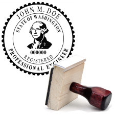 Wooden Washington Professional Engineer Stamp