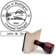 Wooden Washington Licensed Geologist Stamp