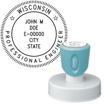 Pre-Inked Wisconsin Professional Engineer Xstamper