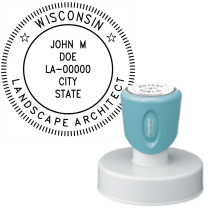 Pre-Inked Wisconsin Landscape Architect Xstamper