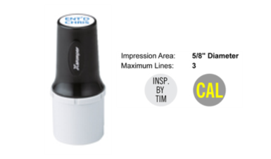 Shop the F16 Industrial Pre-Inked Round Stamp by Xstamper at CalStamp. Perfect for precise impressions with a 5/8" size. Order now for reliable industrial stamping!