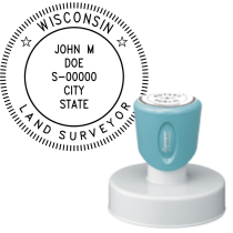 Pre-Inked Wisconsin Land Surveyor Xstamper