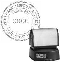 Pre-Inked West Virginia Professional Landscape Architect R-40