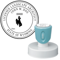 Pre-Inked Wyoming Licensed Landscape Architect Xstamper