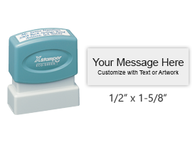 Shop the N10 Pre-Inked Stamp with a 1/2" x 1-5/8" impression size. Perfect for return addresses. Use Xstamper Refill Ink only. Order now at CalStamp!