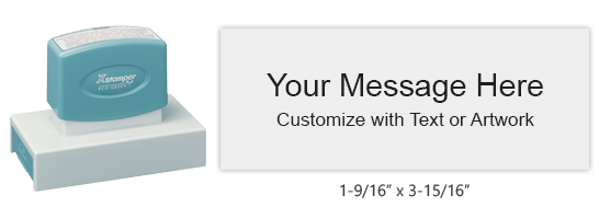 Get the N27 Pre-Inked Large Message Stamp with a 1-9/16" x 3-15/16" impression size. Perfect for clear, bold messages. Order now at CalStamp!