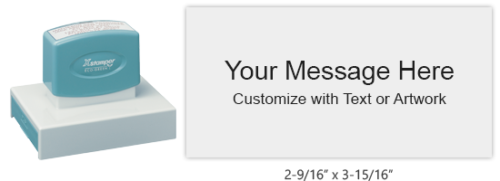 Shop the N28 Pre-Inked Xtra-Large Message Stamp at CalStamp! With a 2-9/16" x 3-15/16" impression size, it's perfect for bold messages. Order now!