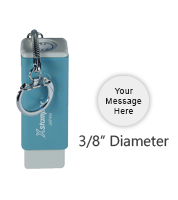 Shop the N44 Pre-Inked Round Keychain Stamp at CalStamp! Perfect for on-the-go stamping with a 3/8" diameter impression. Order now and use Xstamper Refill Ink only!