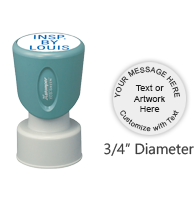 Get the Xstamper N48 Pre-Inked Round Stamp with a 3/4" diameter impression. Perfect for crisp, clear stamps. Order now from CalStamp and ensure quality with Xstamper Refill Ink!