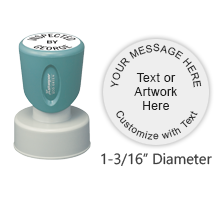 Shop the XstamperN49 Pre-Inked Round Stamp with a 1-3/16" diameter. Perfect for crisp impressions. Order now at CalStamp and use Xstamper Refill Ink for best results!