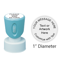 Shop the Xstamper N51 Pre-Inked Round Inspection Stamp with a 1" diameter. Perfect for precise marking. Order now from CalStamp and ensure quality with Xstamper Refill Ink!