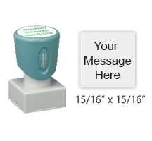 Shop the N56 Pre-Inked Square Inspection Stamp with a short handle. Perfect for precise impressions, 15/16" x 15/16". Order now at CalStamp!