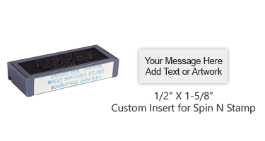 Buy the N71 Pre-Inked Insert for Spin 'N Stamp at CalStamp. Perfect for precise impressions, 1/2" x 1-5/8". Use Xstamper Refill Ink only. Order now!