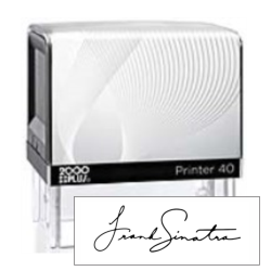 Get the Colop 40 Self-Inking Signature Stamp from CalStamp! Perfect for professional signatures with a 15/16 in x 2-3/8 in impression. Order yours today!