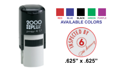 Shop the Colop Printer R-17 Round Self-Inking Stamp at CalStamp! Perfect for small imprints with a 5/8" diameter. Order now for fast, reliable stamping.