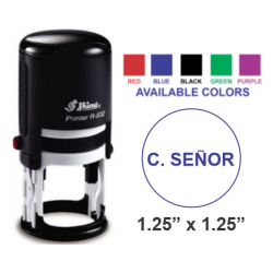 Shop the Shiny R-532D Self-Inking Dater with a 1-1/4" diameter round impression. Customize with one line of text above and below the date. Order now at CalStamp!