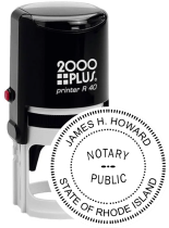 RIR40NOTARY - Rhode Island Notary
Self-Ink Round Stamp