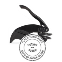 Get a high-quality RI Notary Embosser Seal Stamp, customized with your notary info. Order now and ensure your documents are professionally stamped!