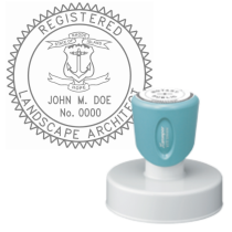 Pre-Inked Rhode Island Registered Landscape Architect Xstamper