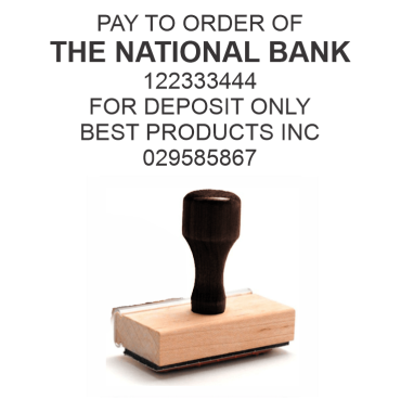 Get your 6-Line Rubber Endorsement Stamp for efficient check deposits. Perfect for businesses! Order now from CalStamp and streamline your banking process.