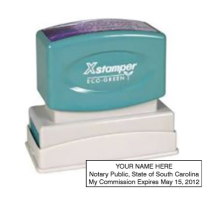 Get your SC Notary Xstamper Pre-Inked Stamp! High-quality, customizable notary stamp. Order now at CalStamp for precision and durability.