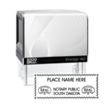 Get a high-quality, customized SD Notary Self-Inking Printer Stamp from CalStamp. Order now and ensure your notary application is complete and professional!
