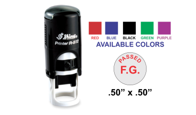 Get the Shiny R-512 Round Custom Self-Inking Stamp with a 1/2" diameter impression. Perfect for your stamping needs. Order now at CalStamp!