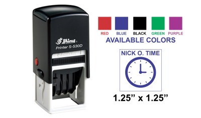 Get the Shiny-530 Custom Self-Inking Stamp with a 1-1/4" x 1-1/4" impression size. Perfect for your stamping needs. Order now at CalStamp!