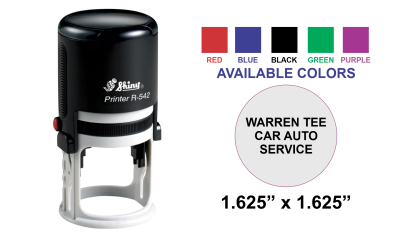 Get the Shiny R-542 Round Custom Self-Inking Stamp with a 1-5/8" diameter impression. Perfect for your stamping needs. Order now at CalStamp!