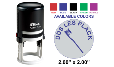 R-552 - Shiny R-552 Self-Inking Stamp-2 in Dia