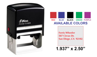 Get the Shiny-829 Custom Self-Inking Stamp from CalStamp! Perfect for quick, clear impressions. Order now for fast, reliable stamping. Impression Size: 1-9/16" X 2-1/2".
