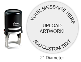 R-552 - Shiny R-552 Self-Inking Stamp-2 in Dia