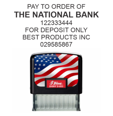 Get the 6-LINE SHINY-854 Self-Inking Endorsement Stamp for efficient check processing. Perfect for deposits! Order now from CalStamp and streamline your banking tasks.