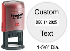Shop the TRODAT 46140 Self-Inking Round Stamp at CalStamp. Perfect for clear, consistent impressions with a 1-5/8" diameter. Order now for fast, reliable stamping!