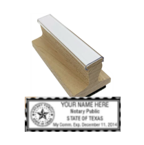 Get your customized TX Notary Rubber Stamp with a 5 pt star. High-quality and personalized with your notary info. Order now from CalStamp!