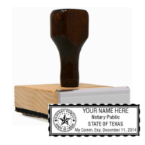 Get your customized TX Notary Rubber Stamp with a 5 pt star. High-quality and personalized with your notary info. Order now from CalStamp!