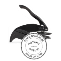 Get your personalized UT Notary Embosser Seal Stamp from CalStamp. Click to customize with your notary name. Perfect addition to your notary toolkit. Order now!