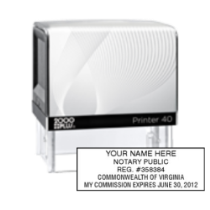 Get a high-quality VA Notary Self-Inking Printer Stamp customized with your notary info. Order now from CalStamp and ensure your documents are always properly notarized!