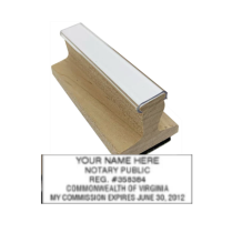 Get your customized VA Notary Rubber Stamp from CalStamp. High-quality, rectangular notary stamp personalized with your info. Order now for professional notary needs!