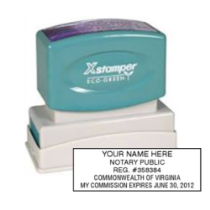 Get your VA Notary Xstamper Pre-Inked Stamp customized with your notary info. High-quality and durable. Order now from CalStamp!
