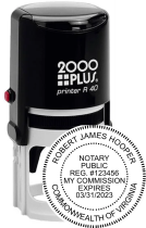VAR40NOTARY - Virginia Notary
Self-Ink Round Stamp