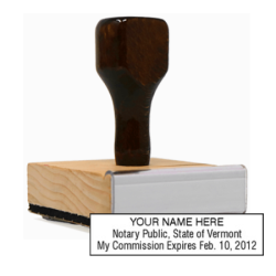 VT-NOT-1 - VT Notary
Rubber Stamp