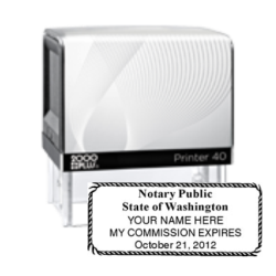 WA-40 - WA Notary
Self-Inking Printer Stamp